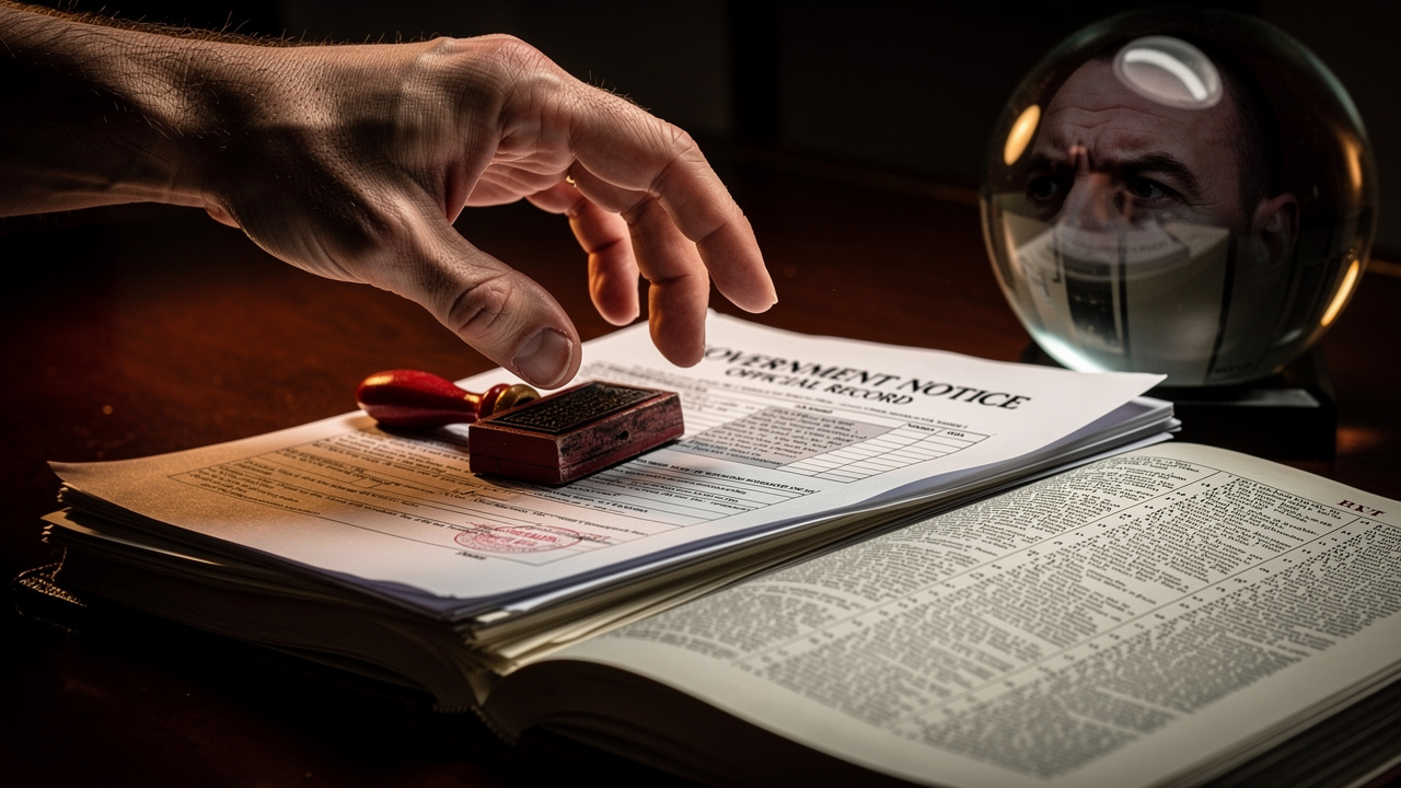 Person reviewing trademark filing documents highlighting a classification error