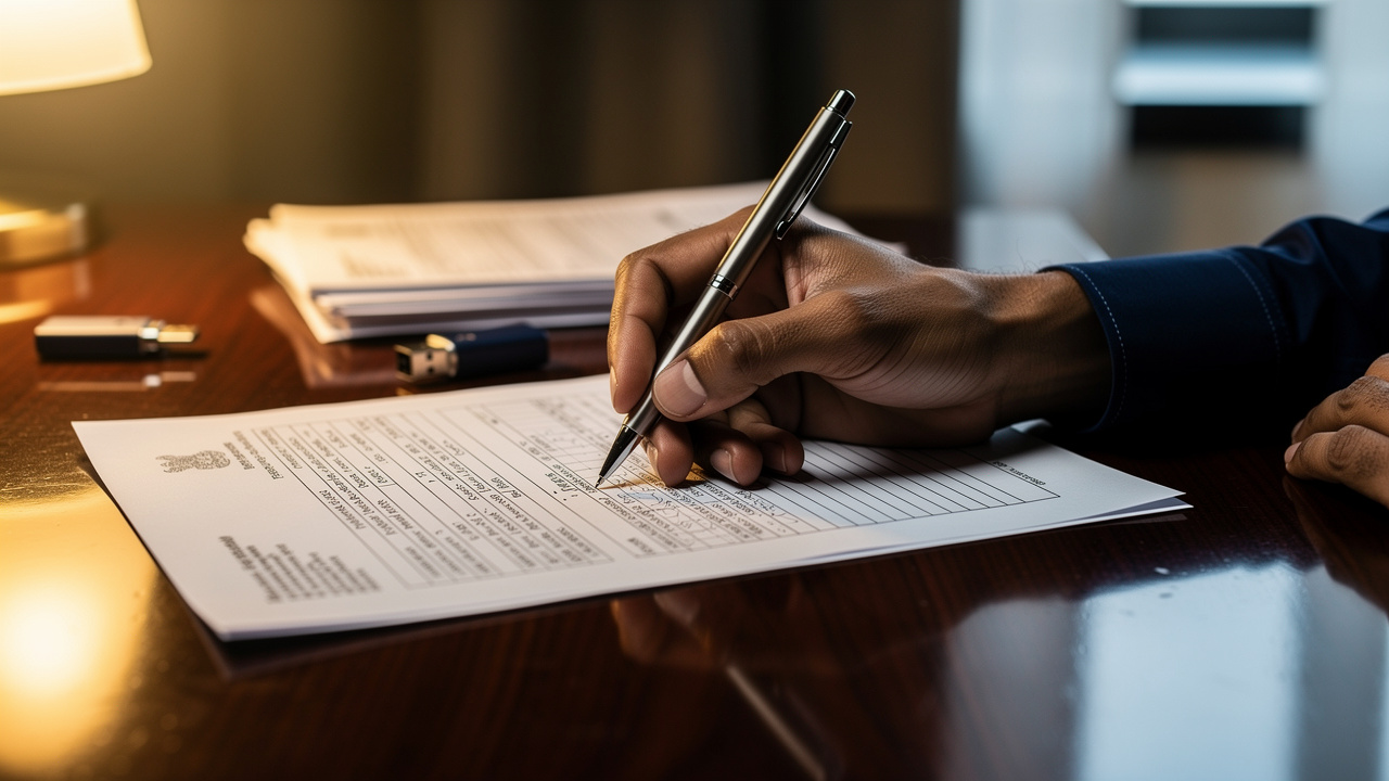 Professional filling out Indian trademark Form TM-A application documents