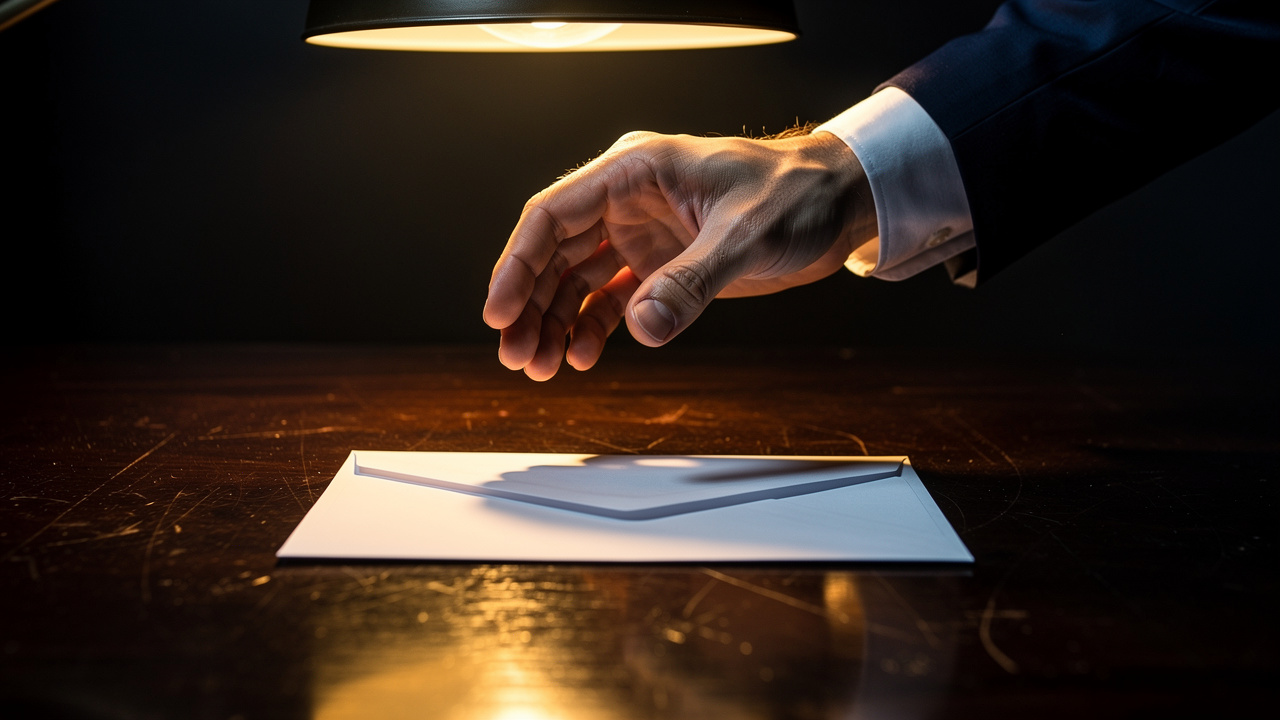 Unopened hearing notice on desk symbolizing critical deadline