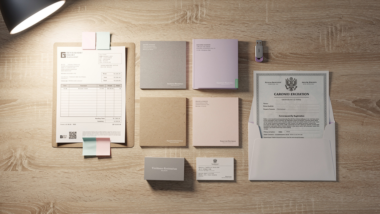 Business documents and evidence organized for trademark objection reply