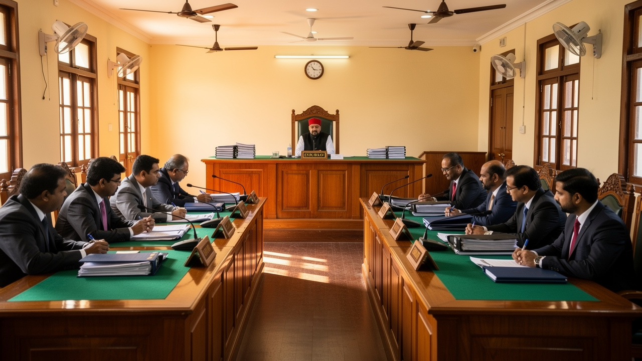 Trademark opposition hearing with attorneys before the Registrar