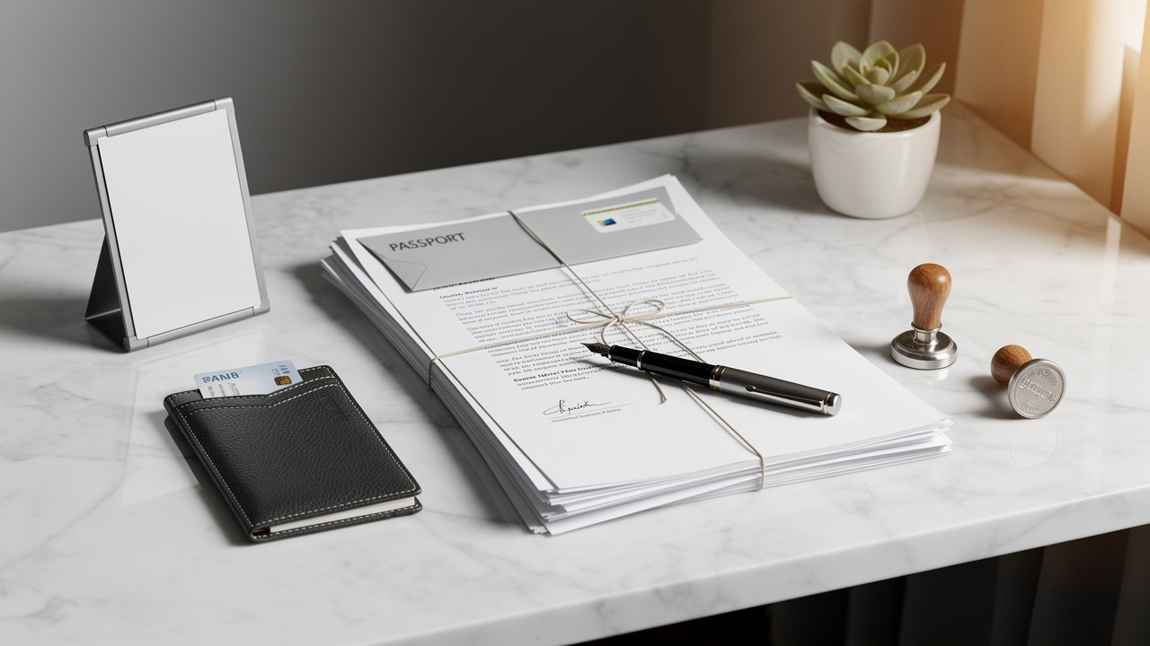 Required documents organized neatly for trademark registration India