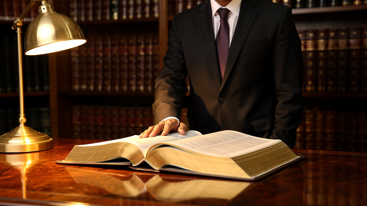 Indian advocate in legal library emphasizing trademark registration strategy