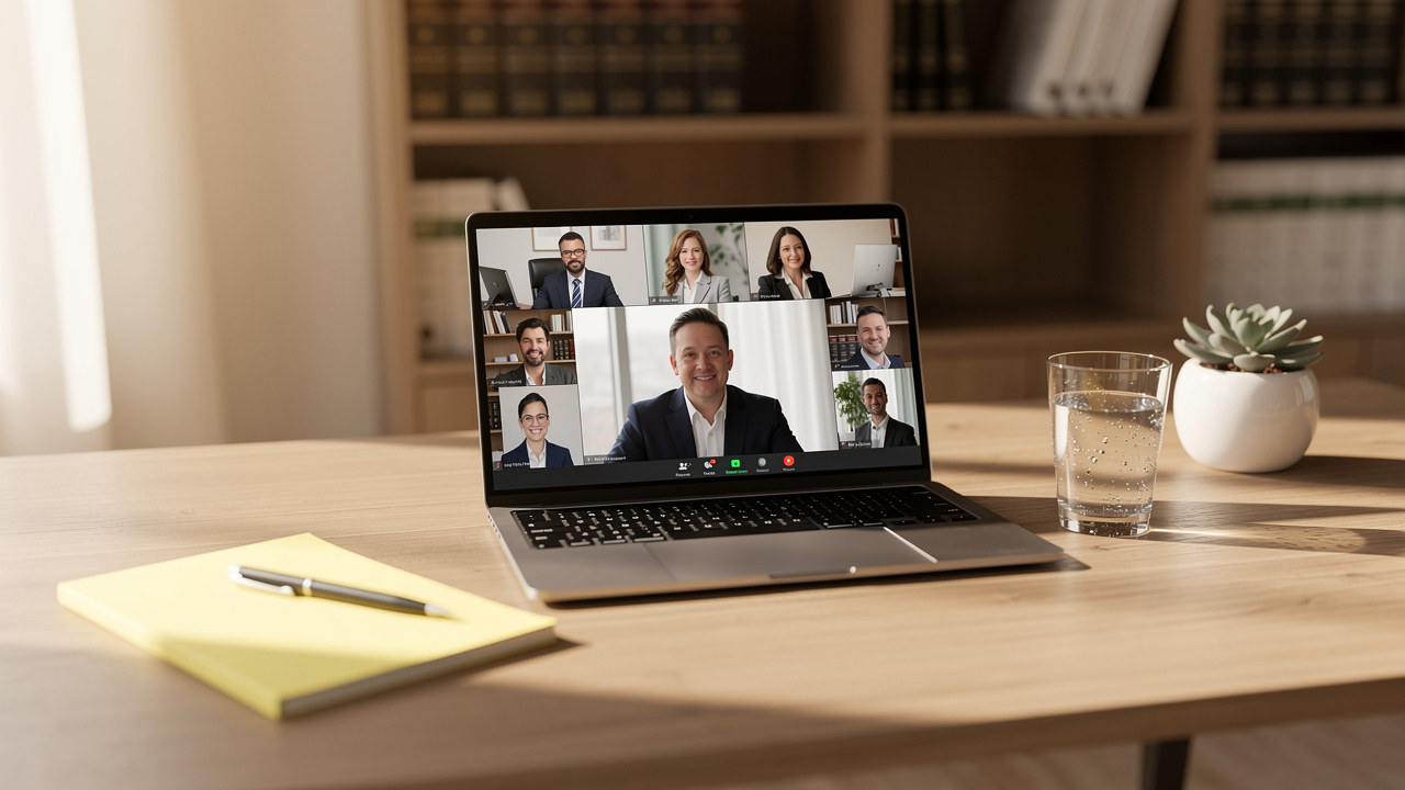 Professional virtual hearing setup for trademark show cause hearing