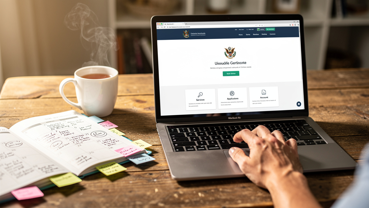 Person monitoring trademark application status with calendar reminders